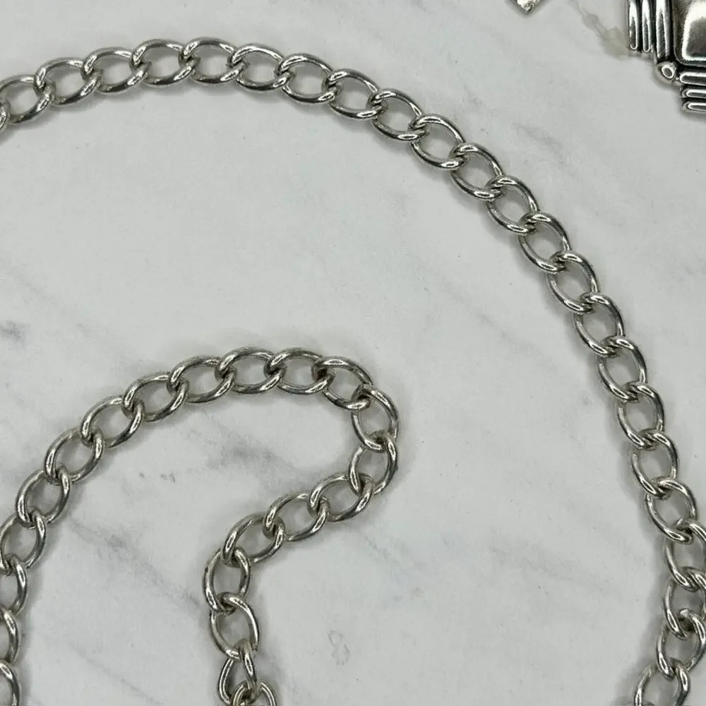 Chico's Silver Tone Chain Link Belt Southwestern Medium/Large (M/L) ✨